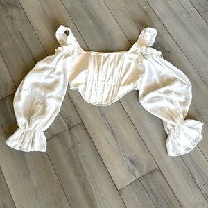 MissGuided White Fantasy Crop Top